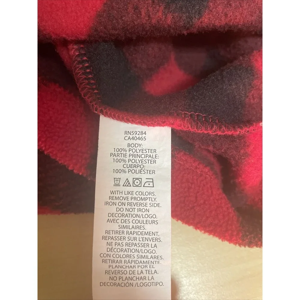 The Children’s Place Buffalo Plaid Fleece‎ Half Zip Pullover Small 5/6